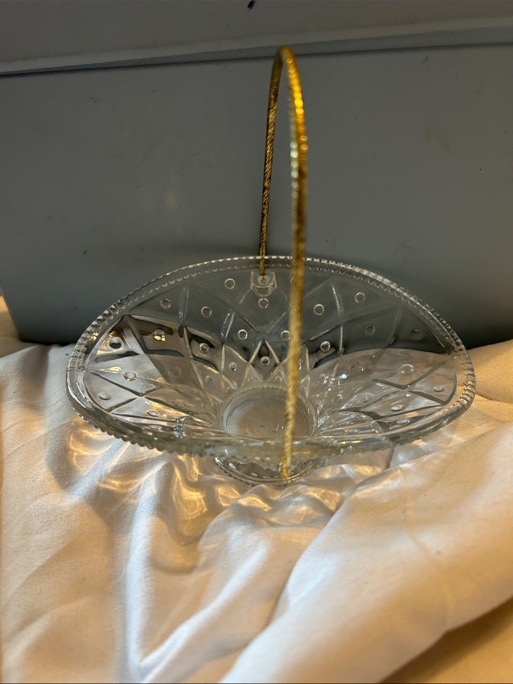 Vintage Avon glass basket
